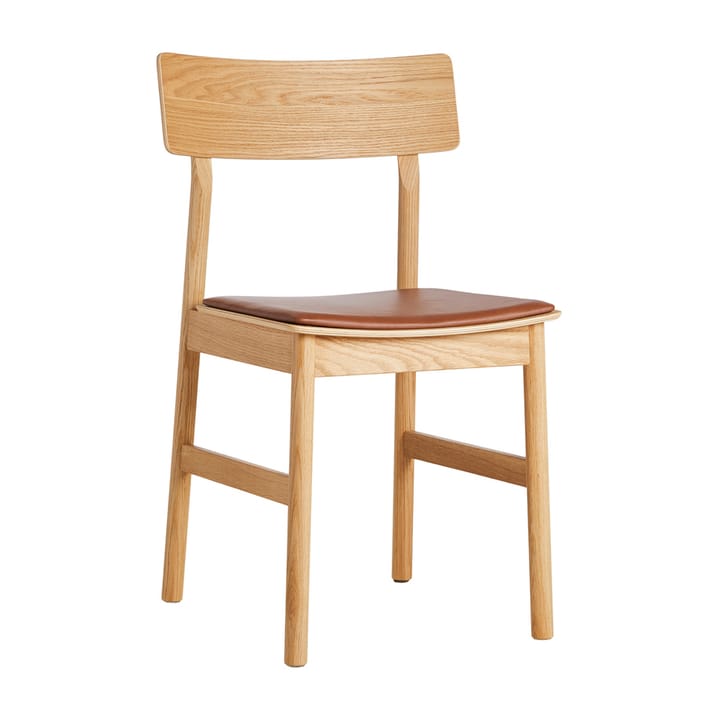 Pause dining chairs 2.0 - Oiled oak sirka, leather - Woud