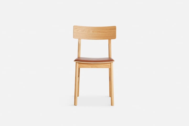 Pause dining chairs 2.0 - Oiled oak sirka, leather - Woud