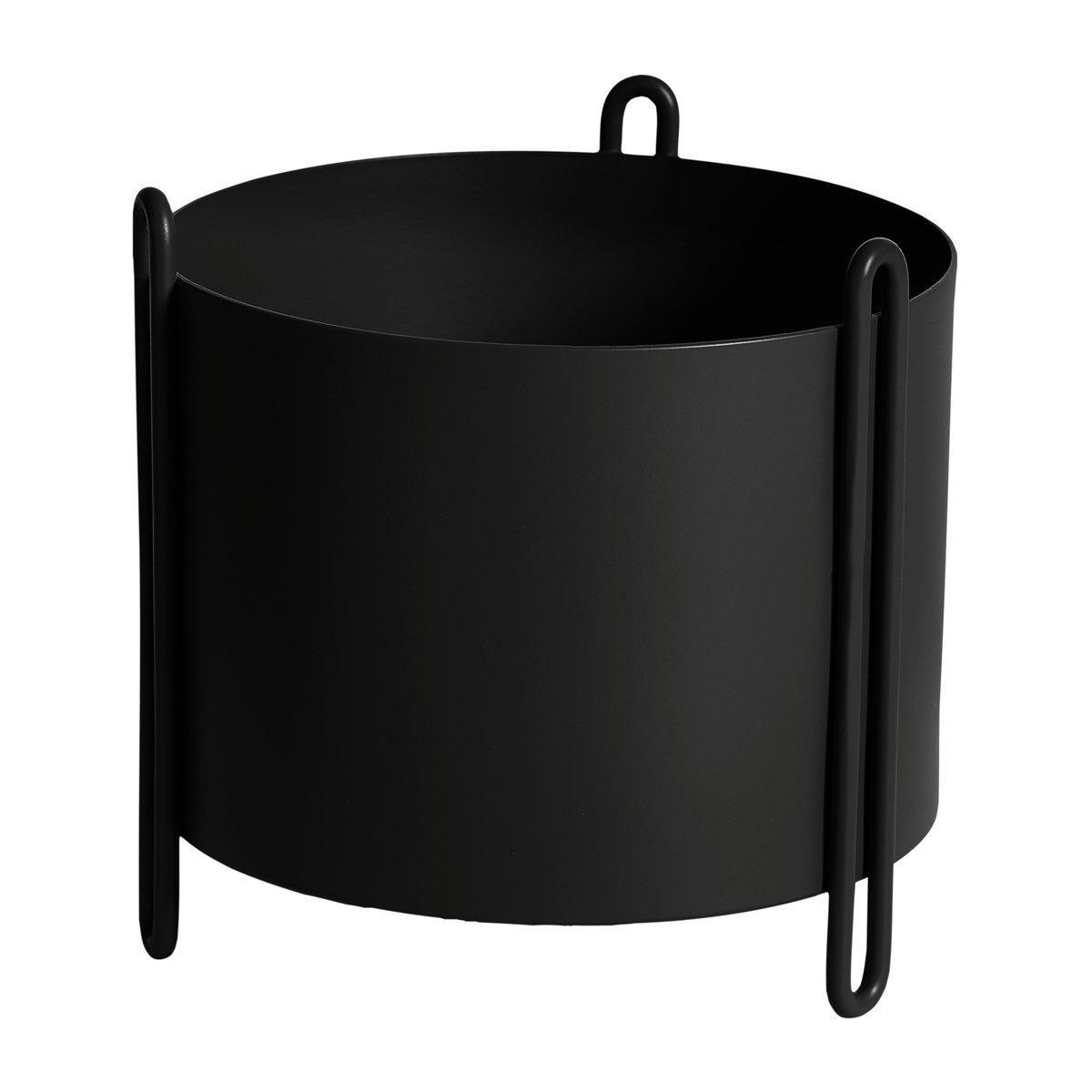 Woud Pidestall flower pot small Ø15 cm Black | Scandinavian Design | Flower pots | Black