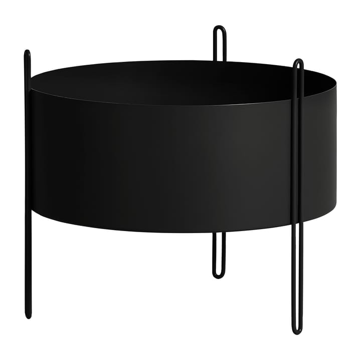 Pidestall flowerpot medium - Black - Woud
