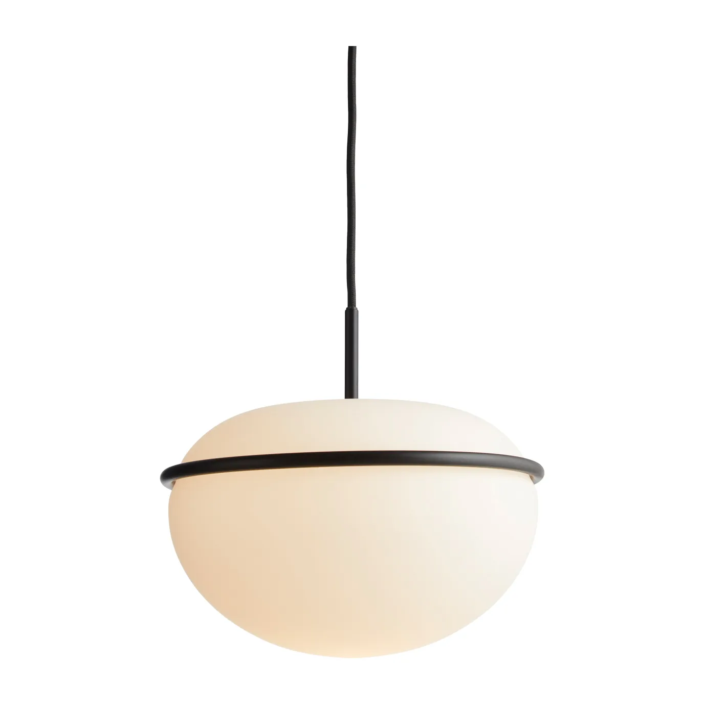 Pump pendant lamp, black, opal Woud