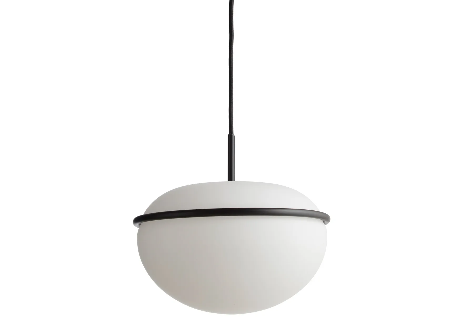 Pump pendant lamp, black, opal Woud