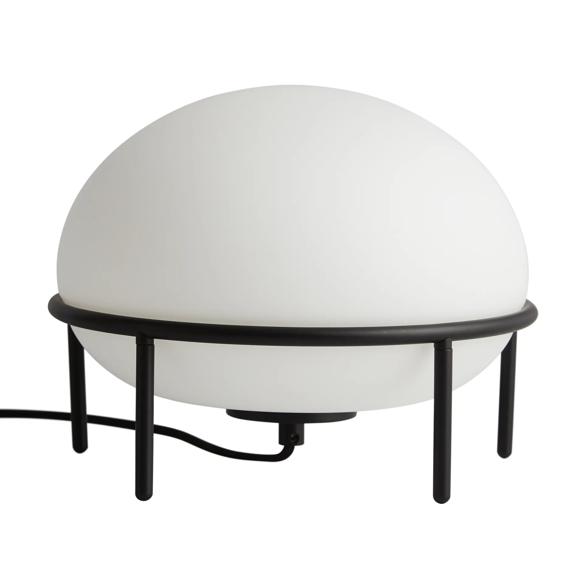 Pump table lamp, black/ opal Woud