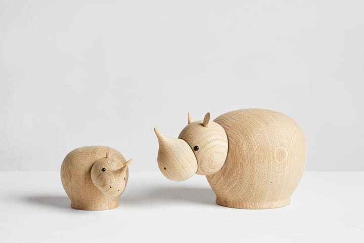 Rina wooden rhino - Medium - Woud