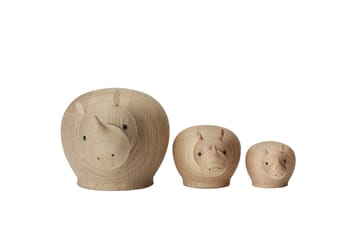 Rina wooden rhino - Mini - Woud