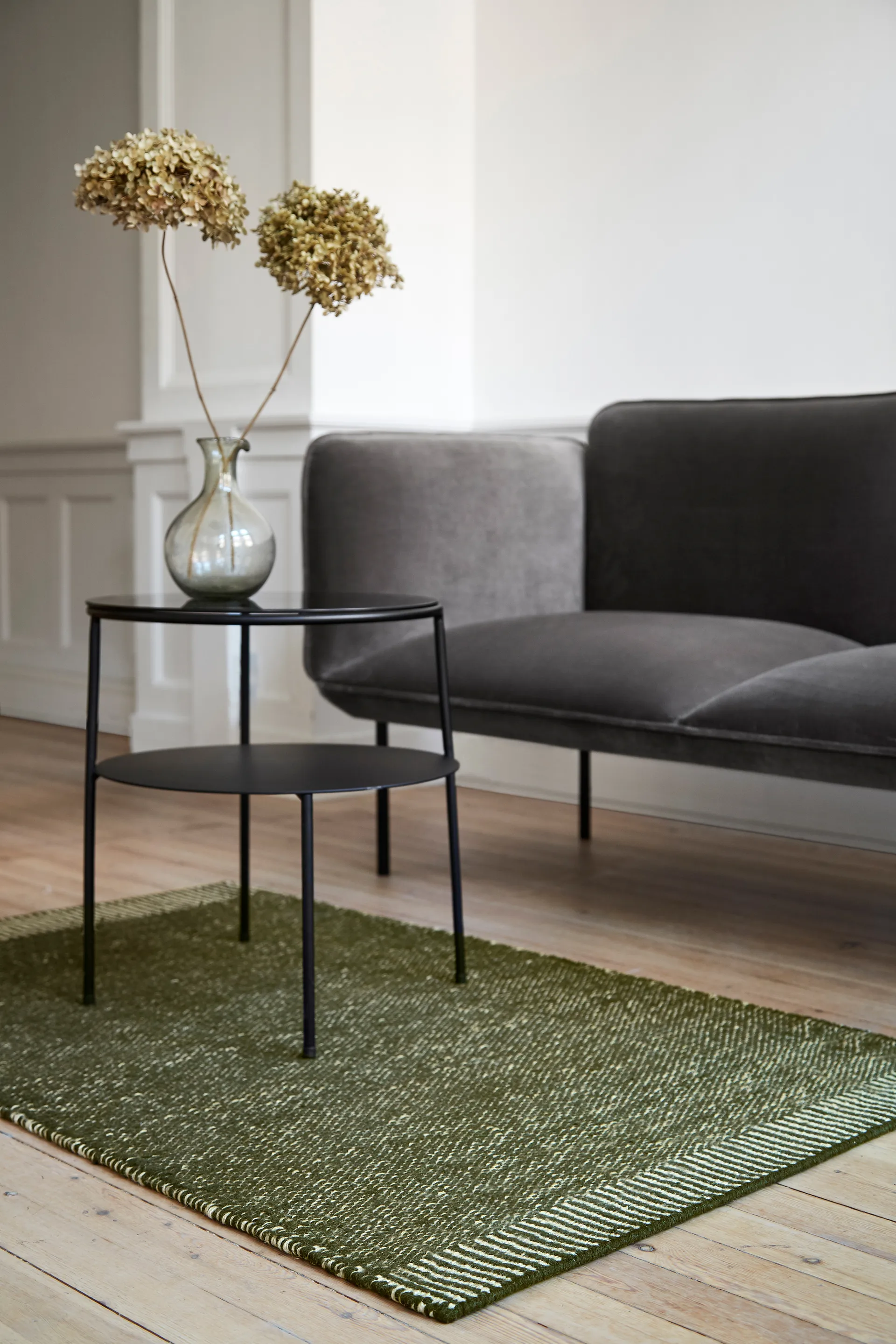 Rombo rug moss green, 90x140 cm Woud