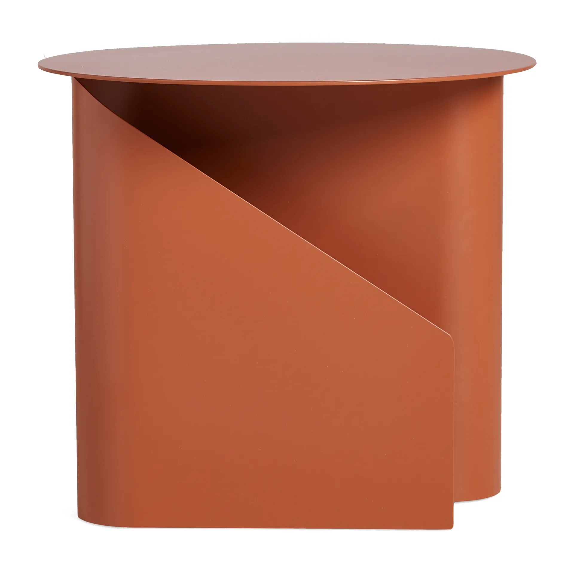 Sentrum side table, Burnt orange Woud