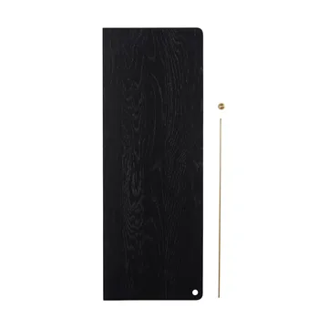 Stedge Add-on shelf - Black oak-brass - Woud