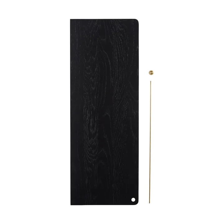 Stedge Add-on shelf - Black oak-brass - Woud
