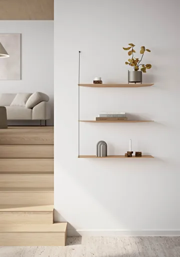 Stedge Add-on shelf - Black oak-brushed steel - Woud