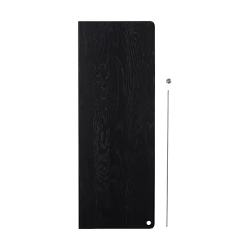 Stedge Add-on shelf - Black oak-brushed steel - Woud