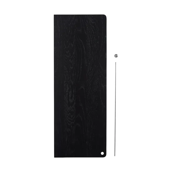 Stedge Add-on shelf - Black oak-brushed steel - Woud