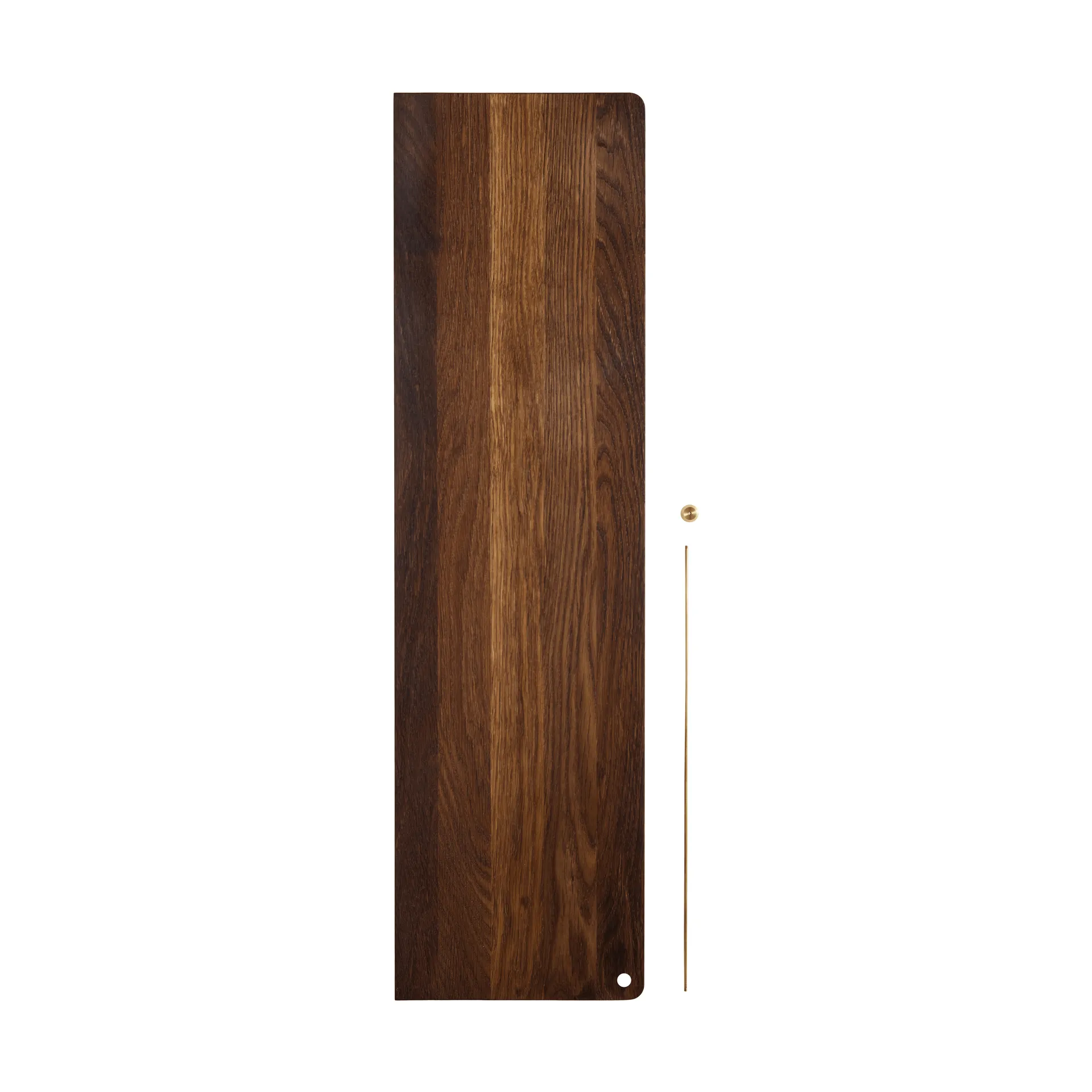 Stedge Add-on shelf, Smoked oak-brass Woud