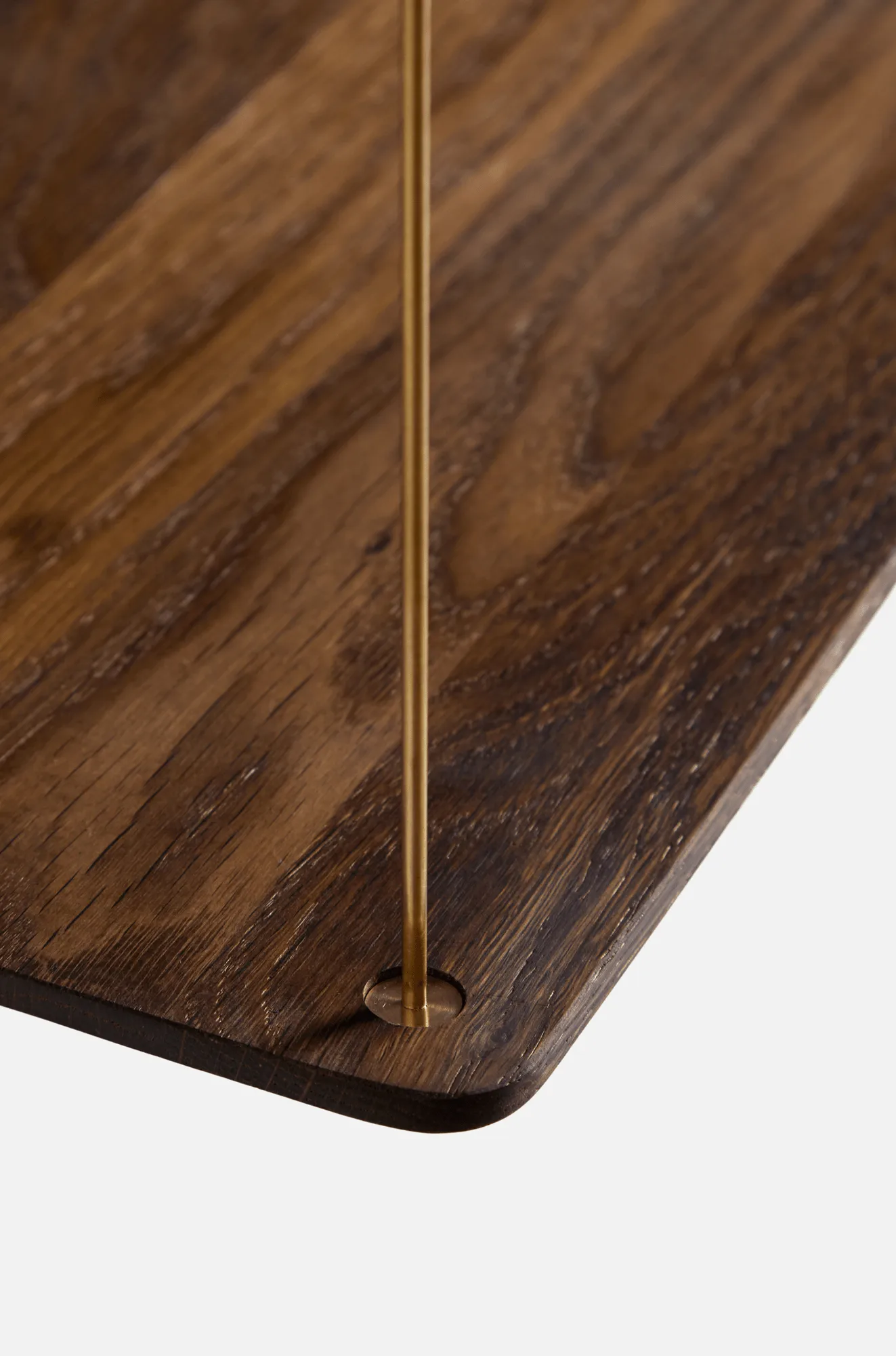 Stedge Add-on shelf, Smoked oak-brass Woud