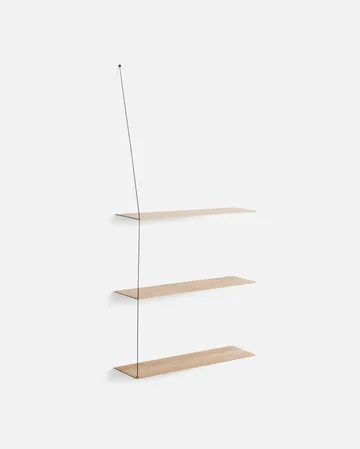 Stedge Add-on shelf - White-pigmented oak-black, 80 cm - Woud