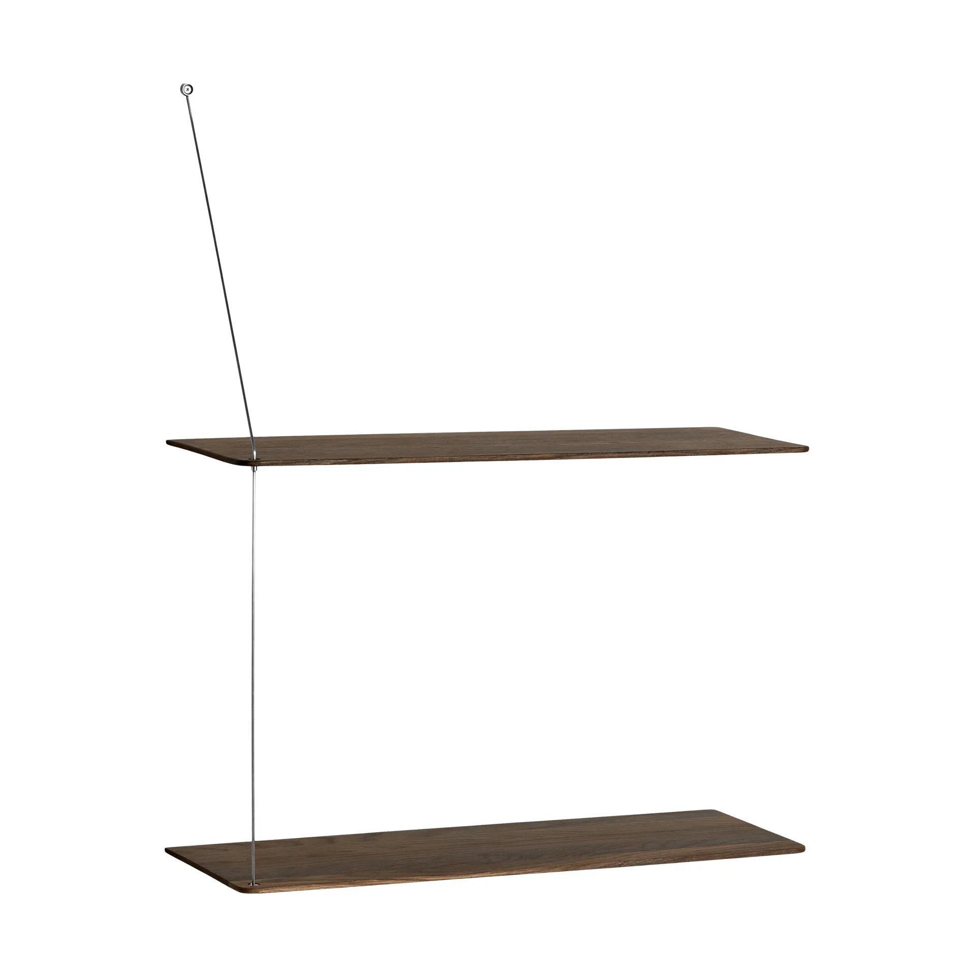 Stedge shelf, Smoked oak-brushed steel, 60 cm, 2 shelves Woud