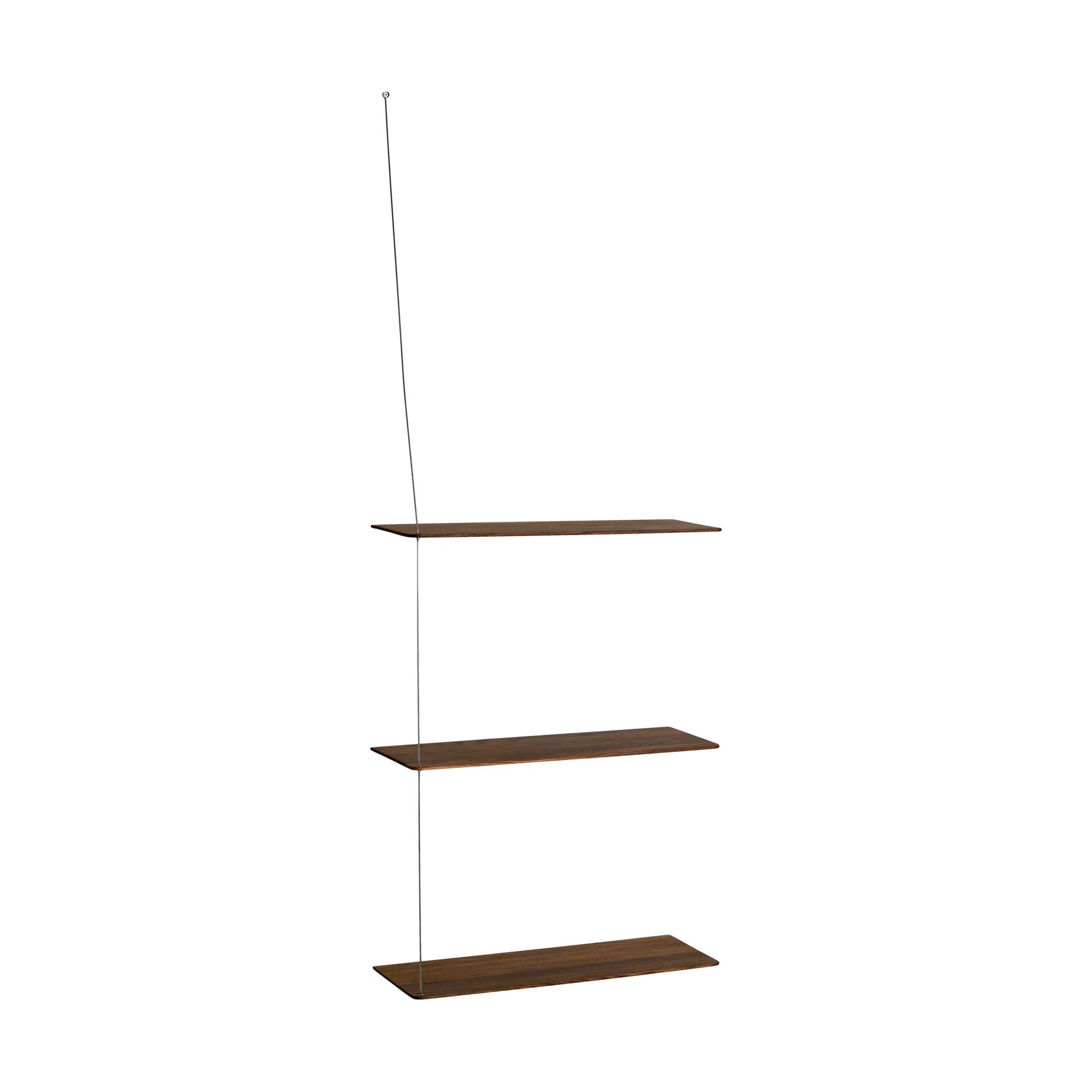 Stedge shelf, Smoked oak-brushed steel, 60 cm, 3 shelves Woud
