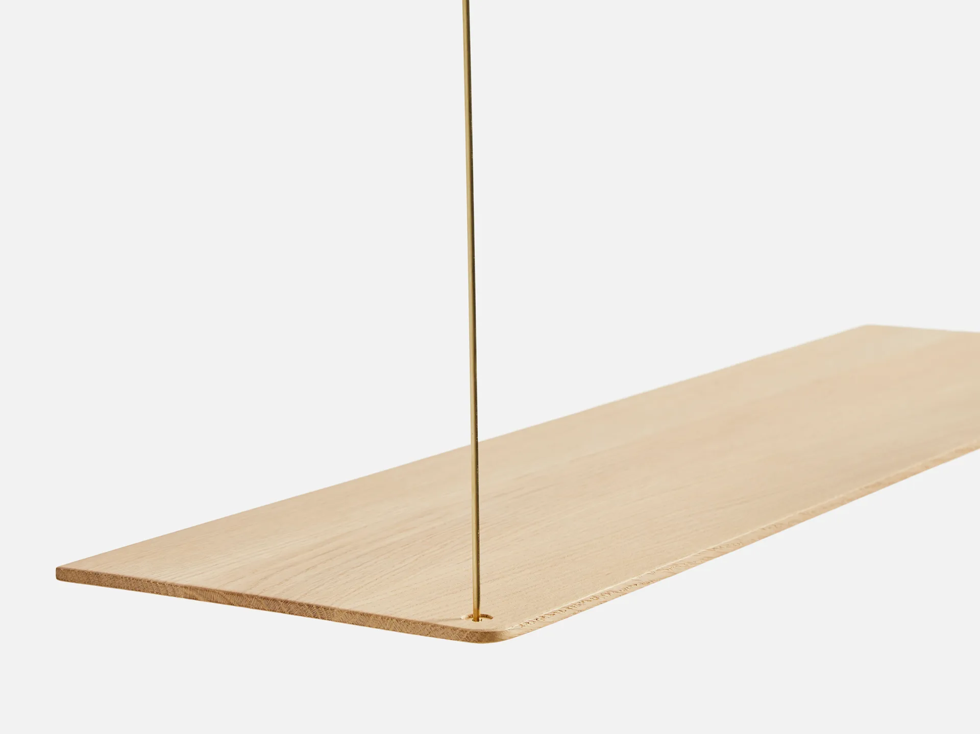 Stedge shelf, White-pigmented oak-brass, 80 cm, 2 shelves Woud Stedge shelf, White-pigmented oak-brass, 80 cm, 2 shelves Woud