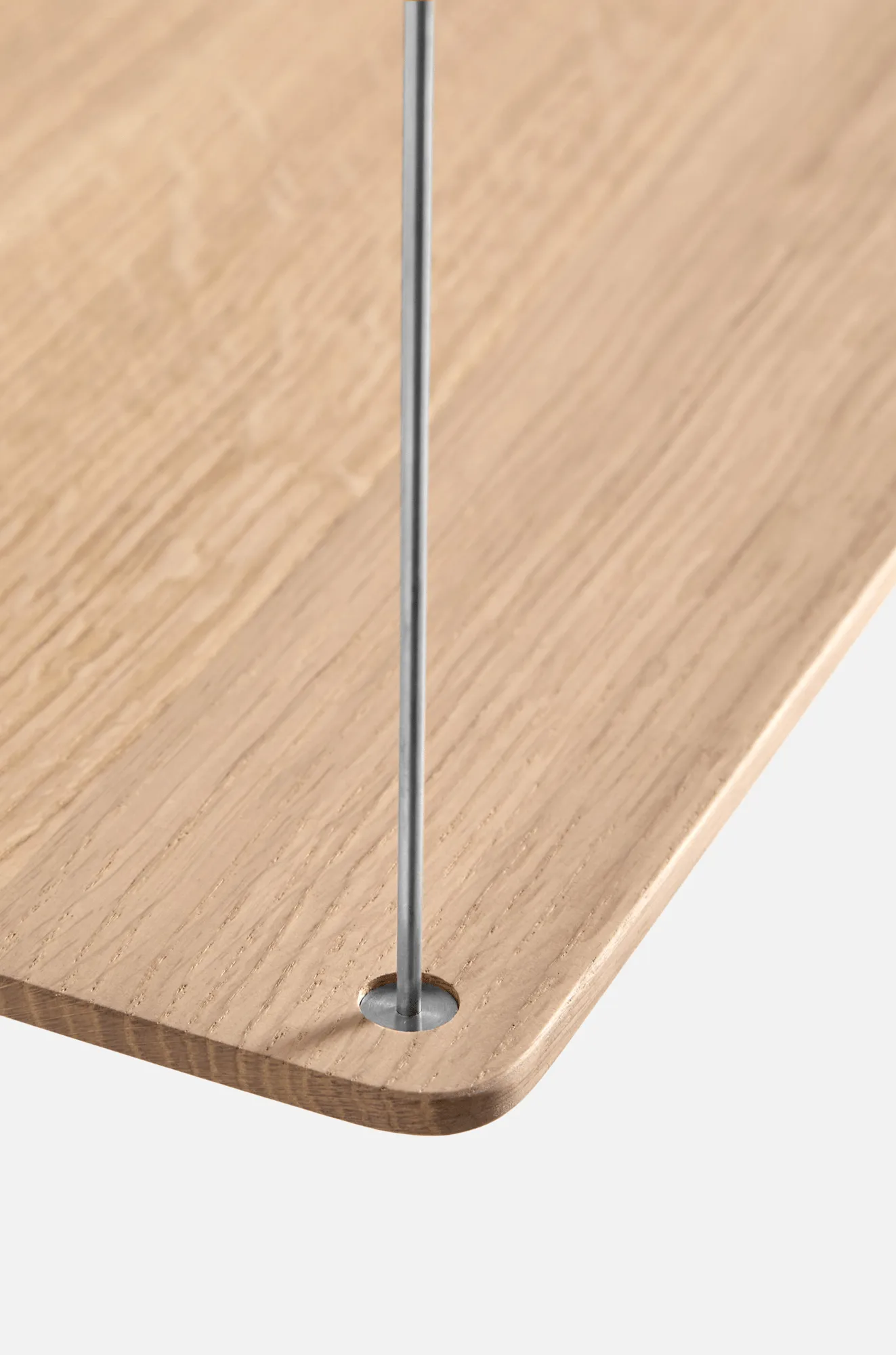 Stedge shelf, White‑pigmented oak-brushed steel, 60 cm, 2 shelves Woud