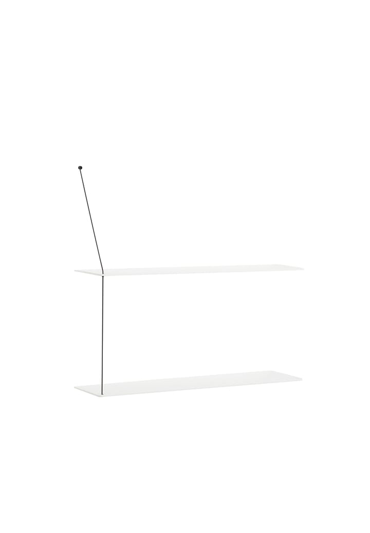 Stedge wall shelf 80 cm, White-painted oak Woud