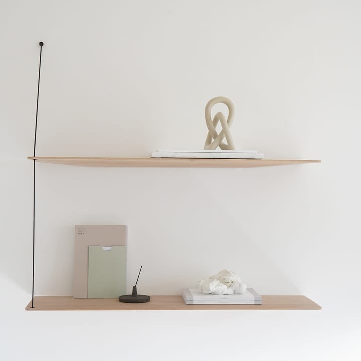 Stedge wall shelf 80 cm - white-pigmented oak - Woud