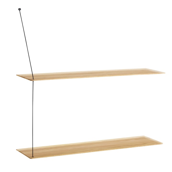 Stedge wall shelf 80 cm - white-pigmented oak - Woud