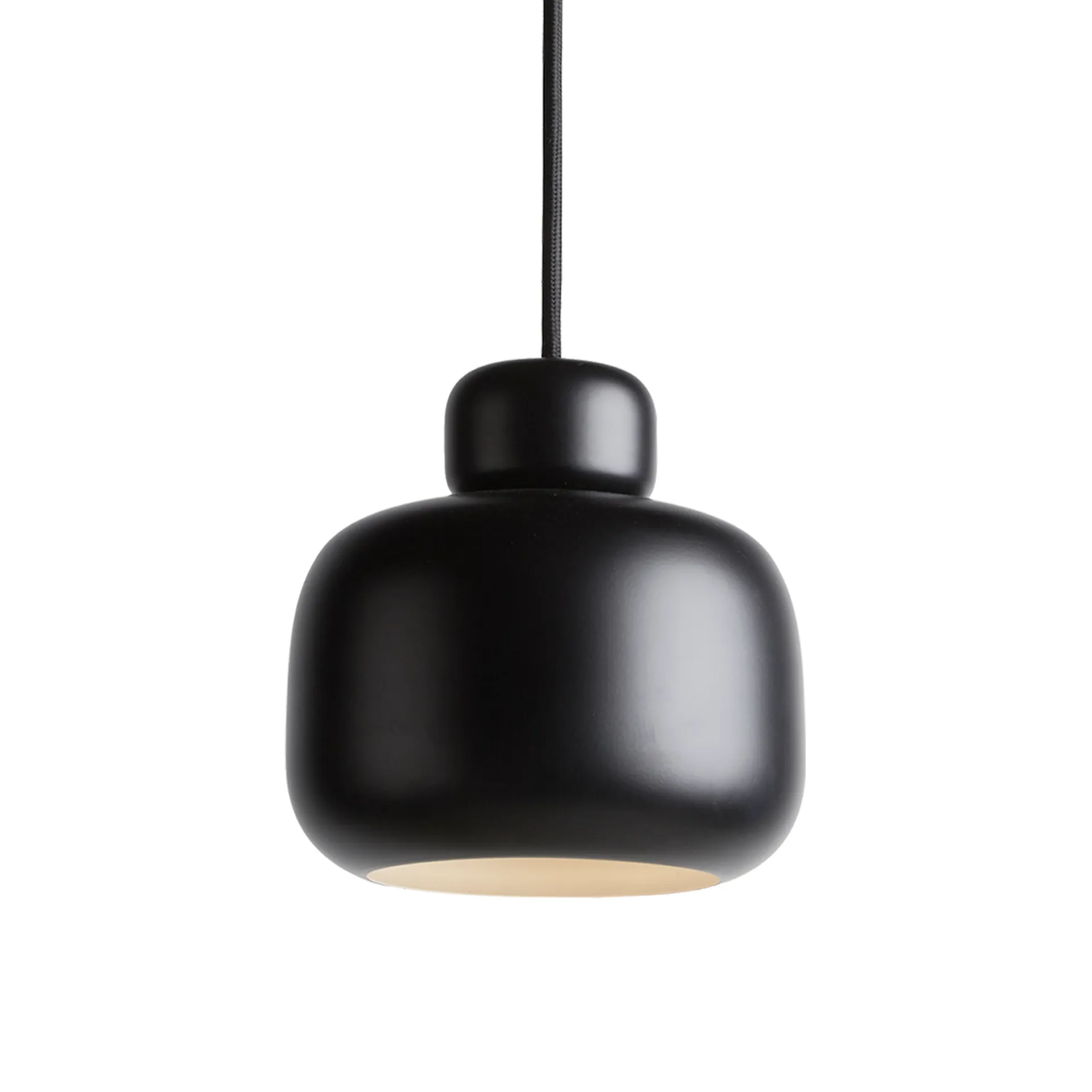 Stone ceiling lamp large, Black Woud