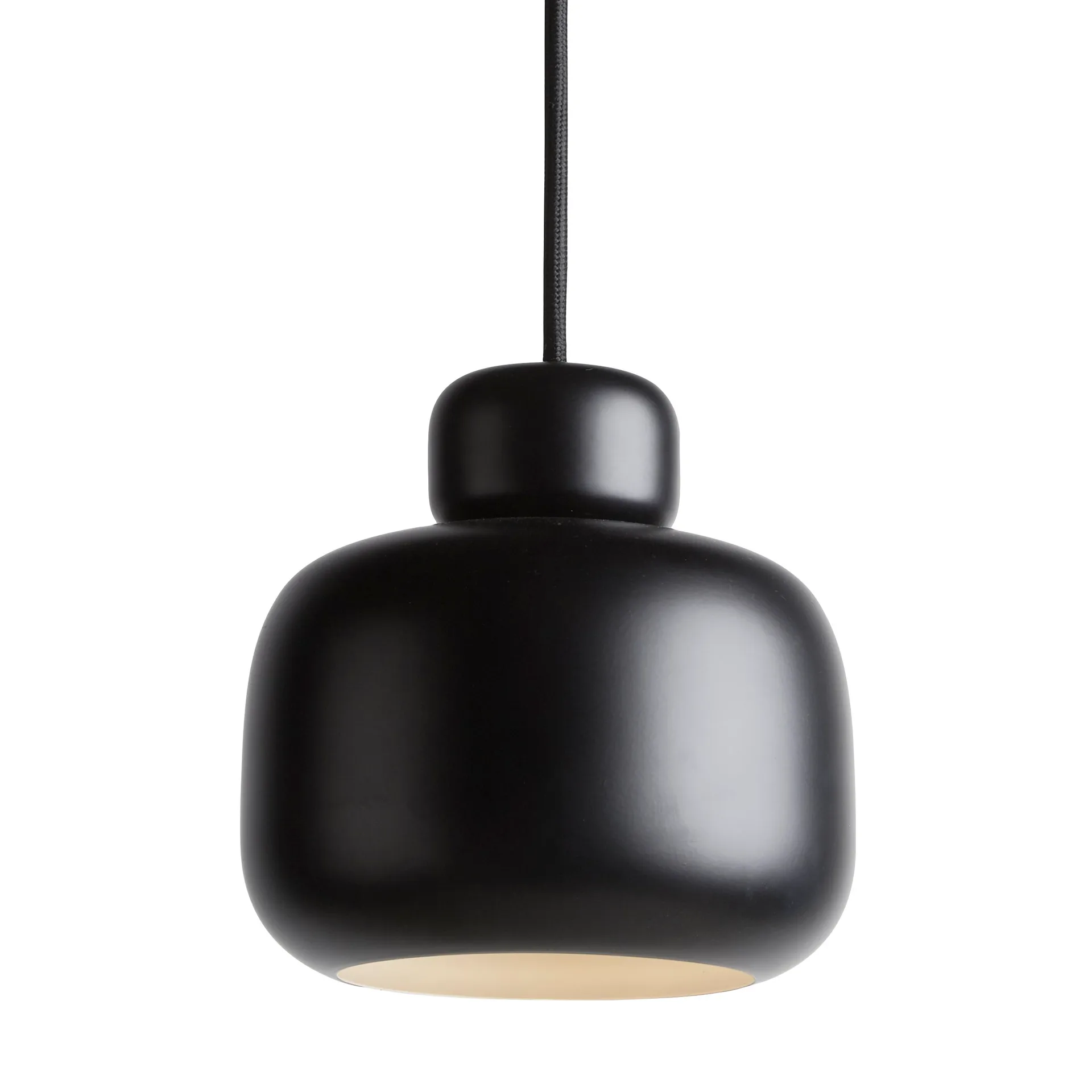 Stone ceiling lamp small, black Woud