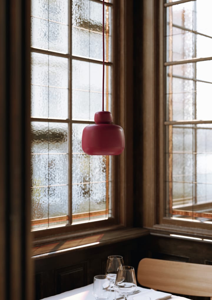 Stone ceiling lamp small, Deep red Woud