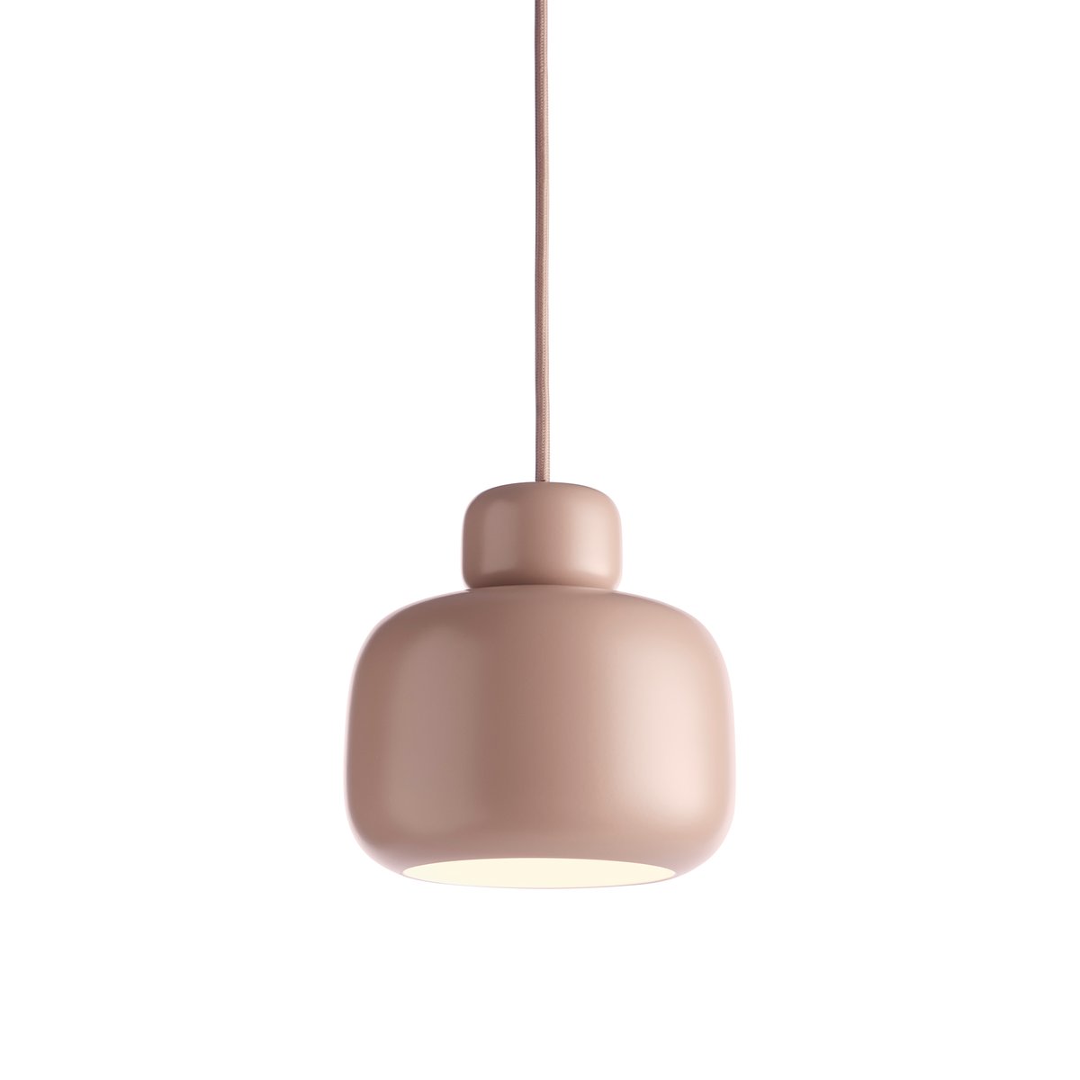Woud Stone ceiling lamp small Dusty rose | Scandinavian Design | Pendant lamps | Pink