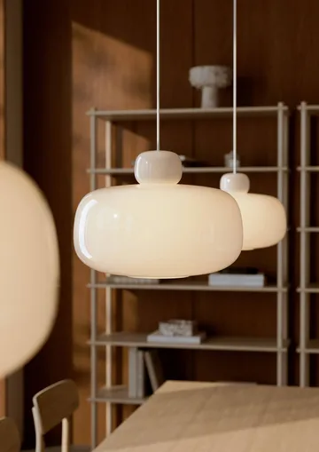 Stone ceiling lamp small - Large, oval - Woud