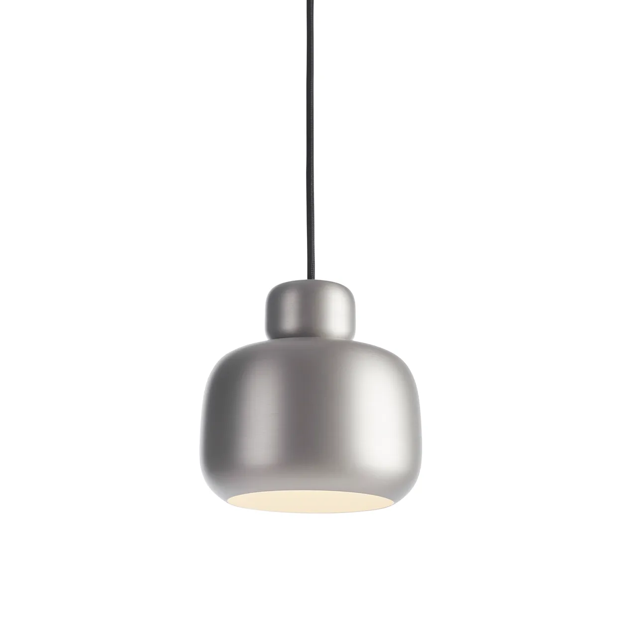 Woud Stone ceiling lamp small Satin | Scandinavian Design | Pendant lamps | Silver-coloured