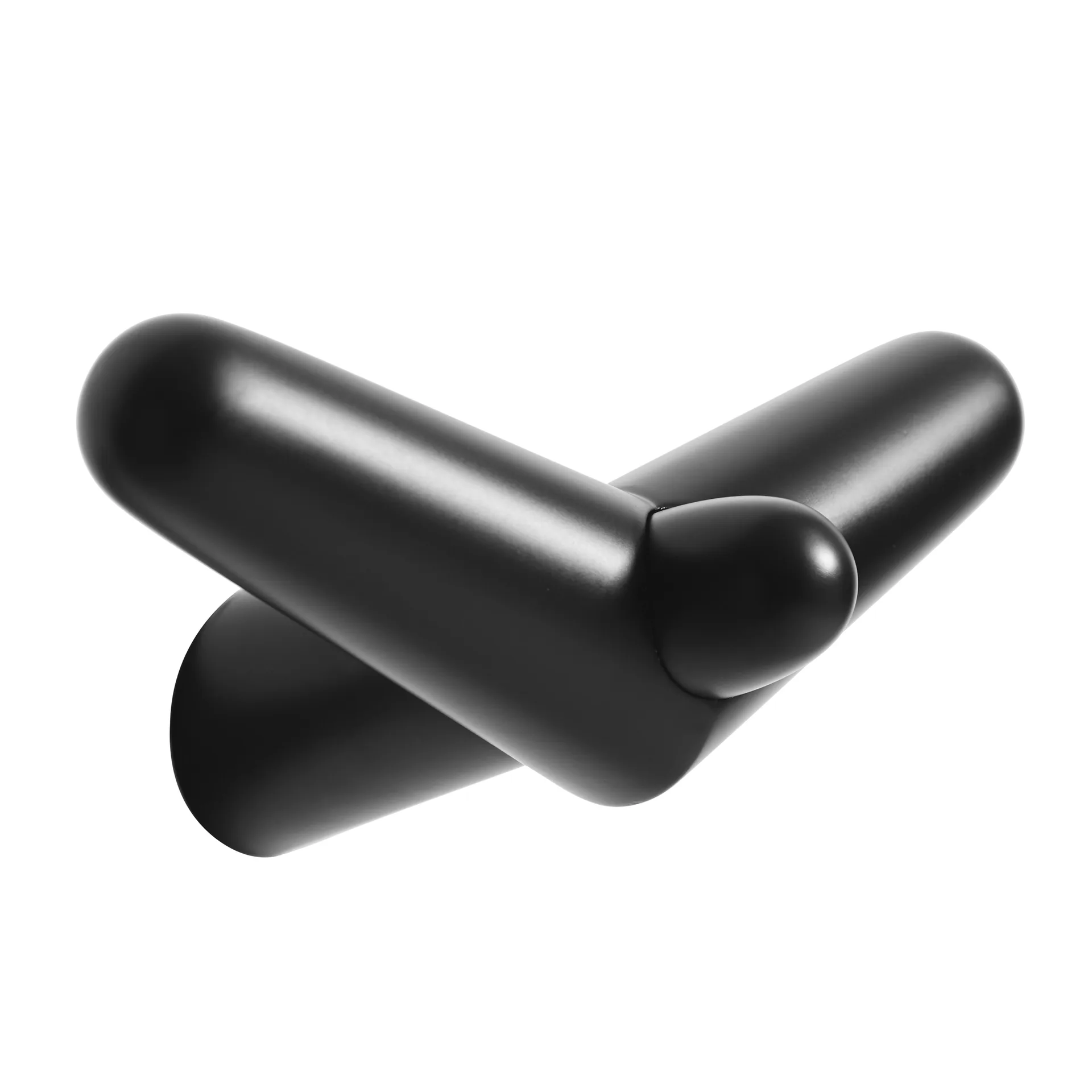 Tail wing hook medium, black-painted birch Woud