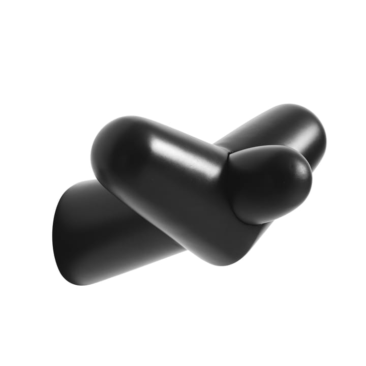 Tail wing hook small, black-painted birch Woud