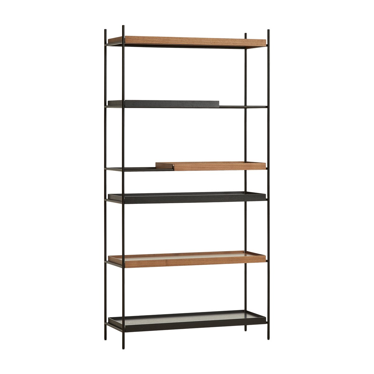 Woud Tray shelf high walnut , 100x201 cm Style 2 | Scandinavian Design | Shelves & shelving systems | Brown