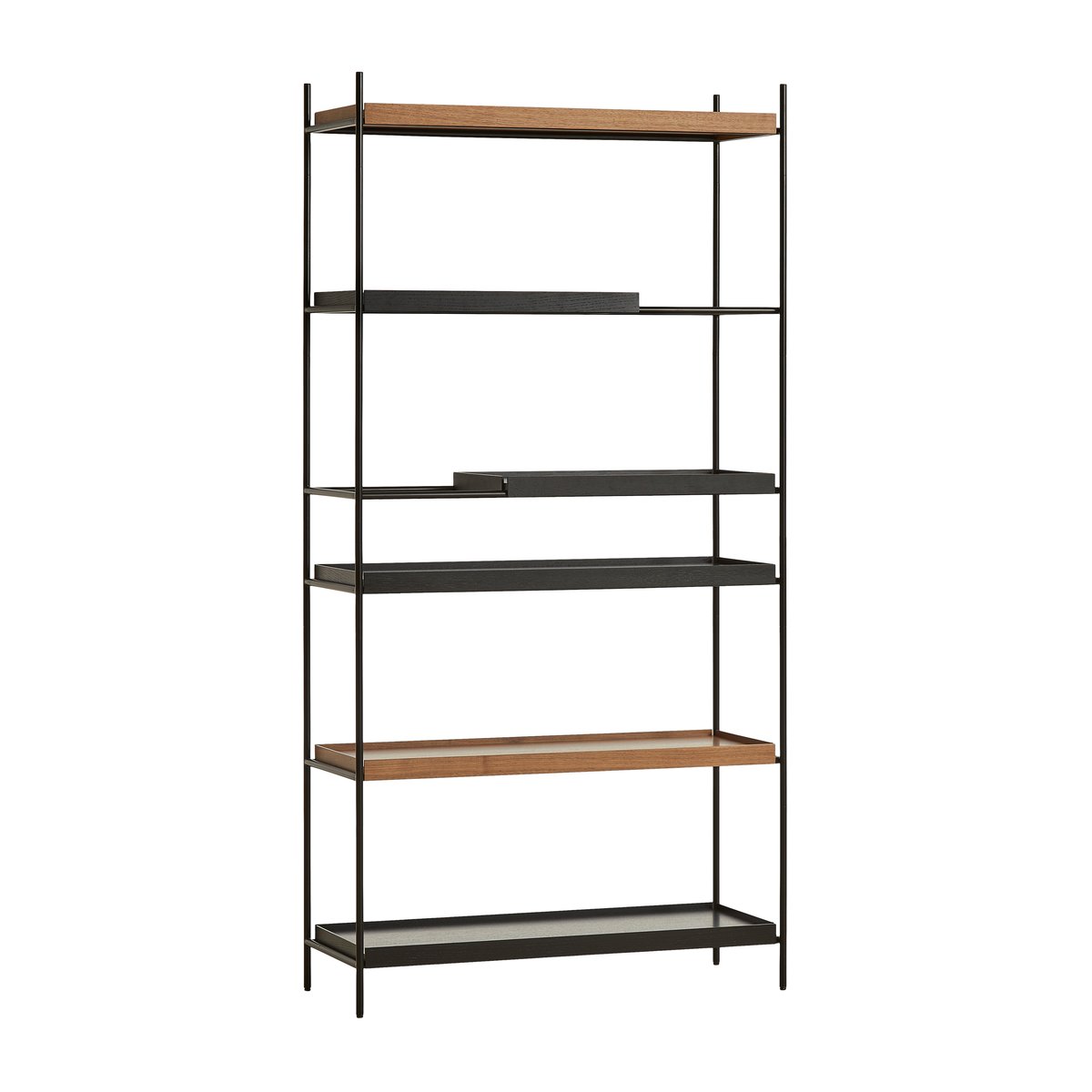 Woud Tray shelf high walnut , 100x201 cm Style 3 | Scandinavian Design | Shelves & shelving systems | Brown