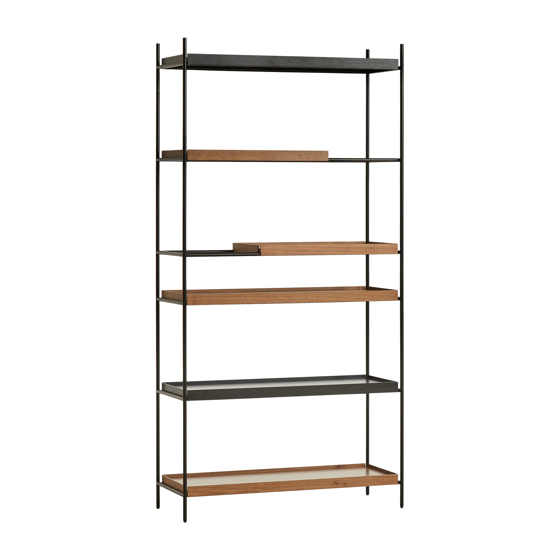 Tray shelf high walnut , 100x201 cm, Style 4 Woud