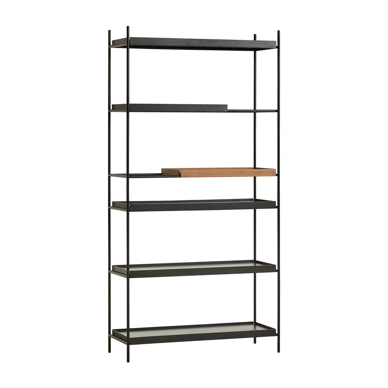 Woud Tray shelf high walnut , 100x201 cm Style 5 | Scandinavian Design | Shelves & shelving systems | Brown