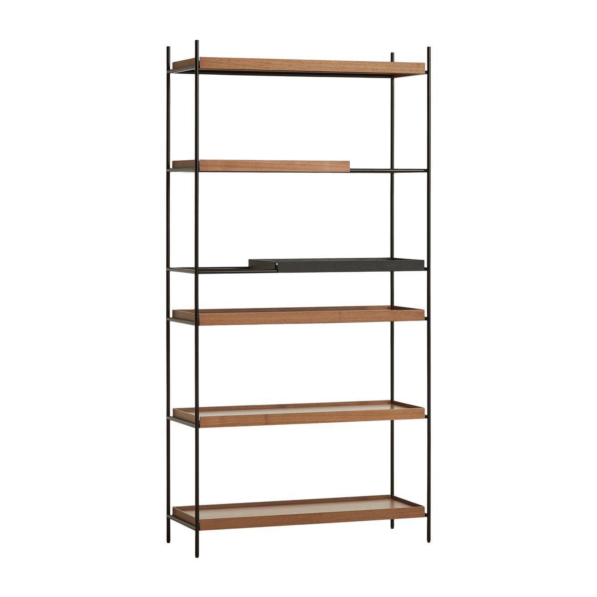 Woud Tray shelf high walnut , 100x201 cm Style 6 | Scandinavian Design | Shelves & shelving systems | Brown