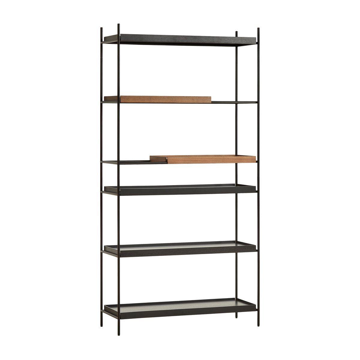 Woud Tray shelf high walnut , 100x201 cm Style 7 | Scandinavian Design | Shelves & shelving systems | Brown