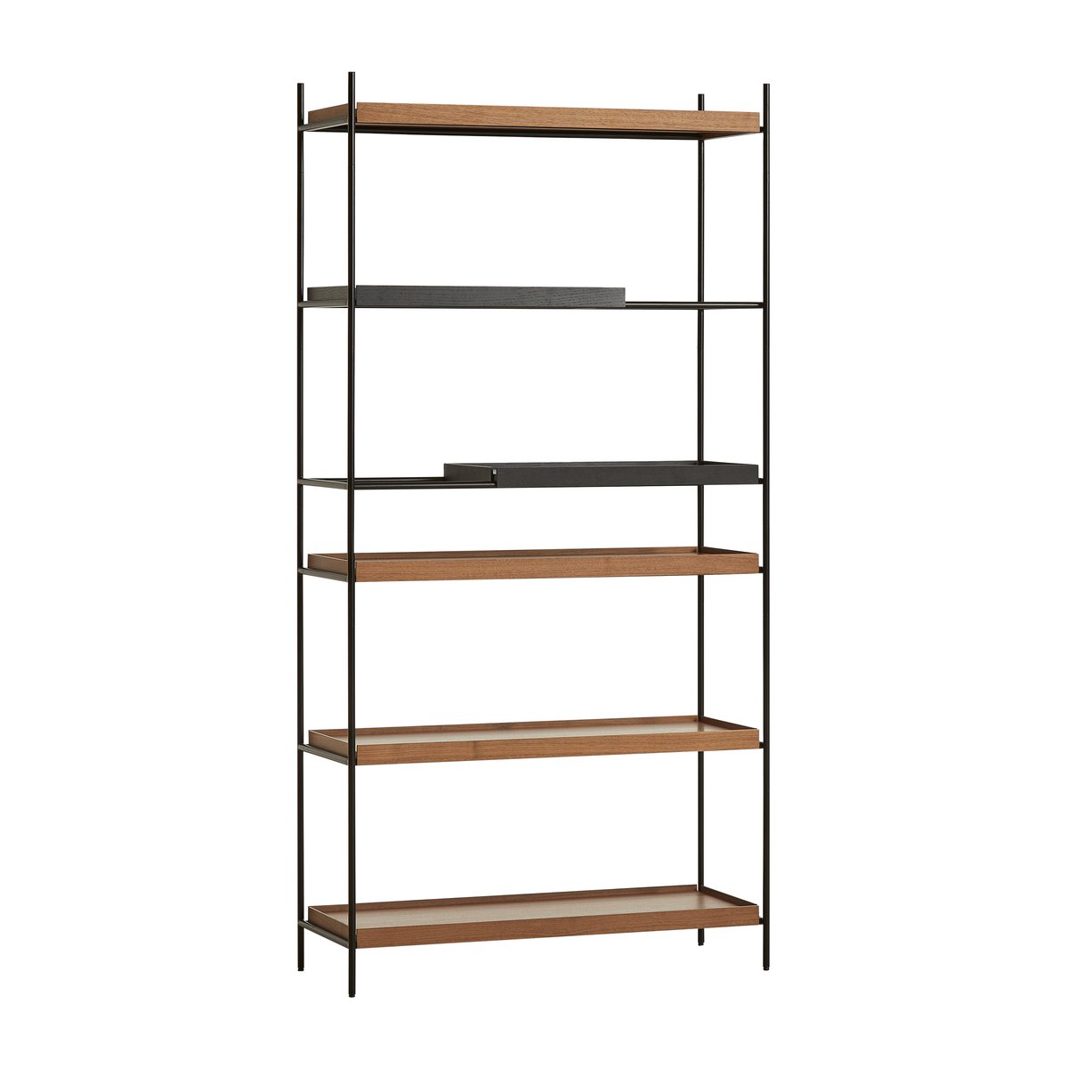 Woud Tray shelf high walnut , 100x201 cm Style 8 | Scandinavian Design | Shelves & shelving systems | Brown