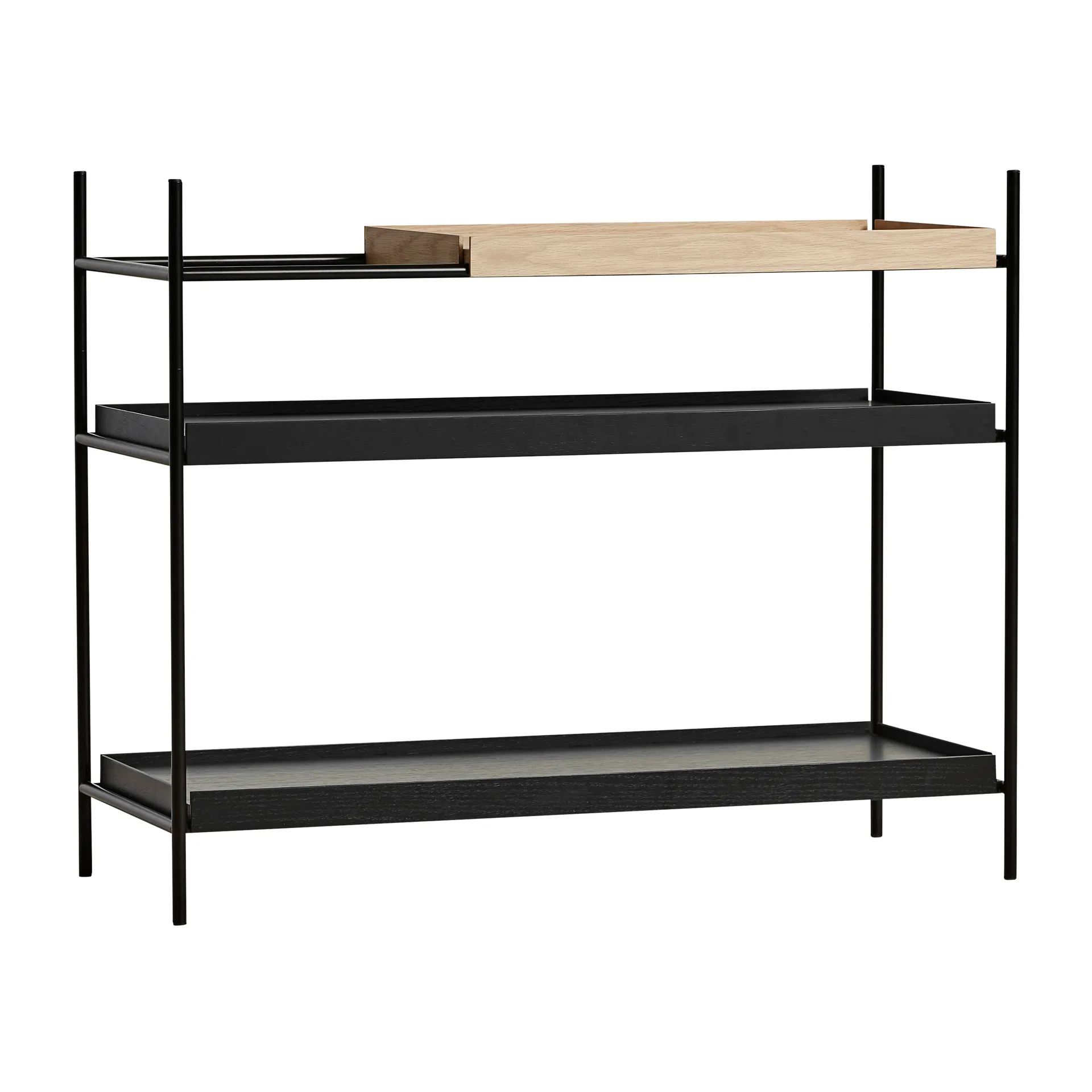 Tray shelf low oak, 80x100 cm, Style 4 Woud