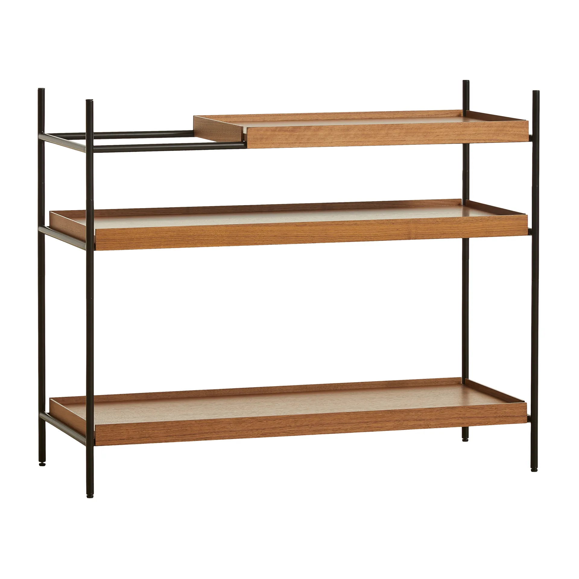 Tray shelf low walnut, 81x100 cm, Style 1 Woud