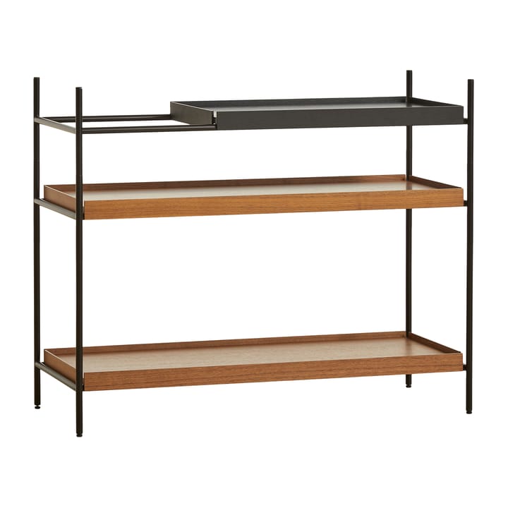 Tray shelf low walnut, 81x100 cm - Style 2 - Woud