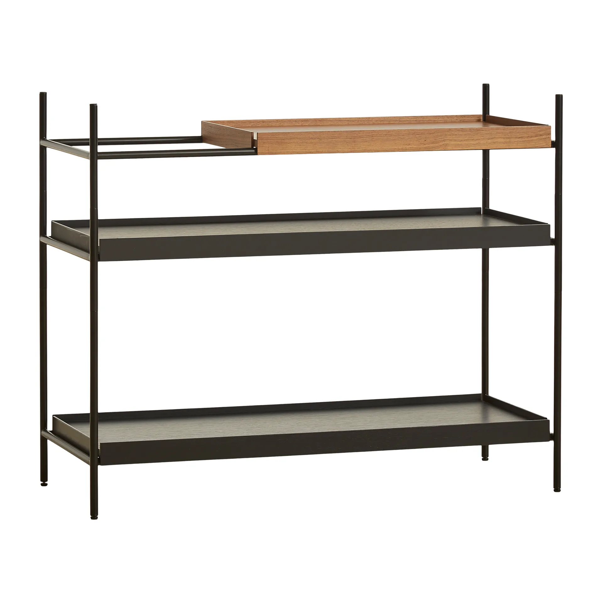 Tray shelf low walnut, 81x100 cm, Style 3 Woud