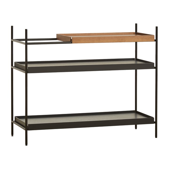 Tray shelf low walnut, 81x100 cm - Style 3 - Woud