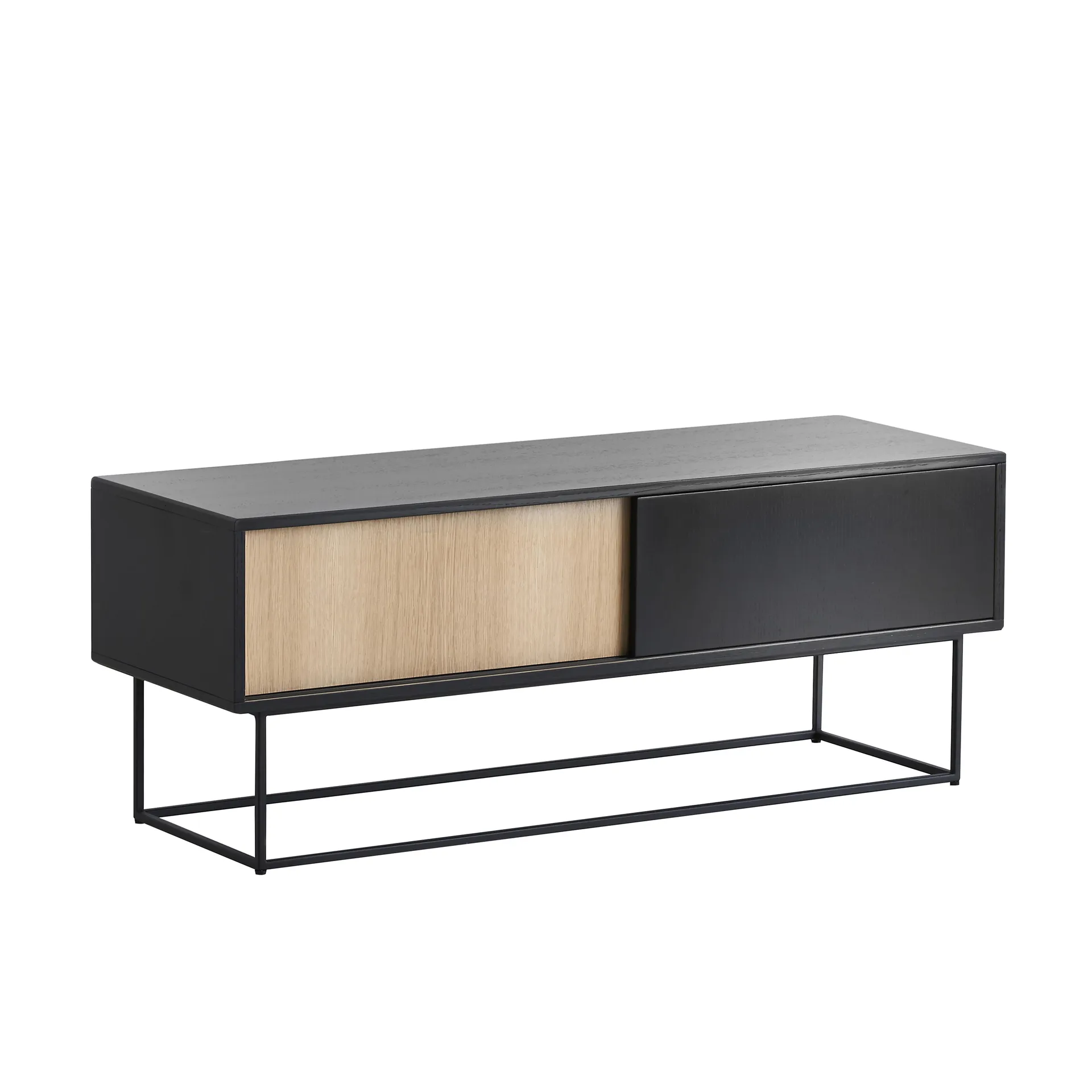 Virka media bench, Black - oak Woud