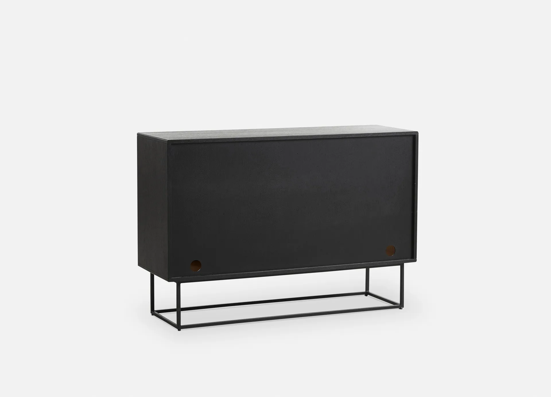 Virka side table, high 120 cm, Black oak Woud