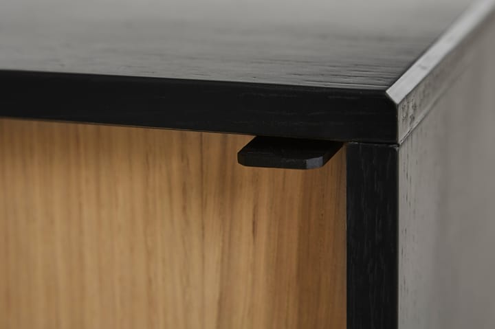 Virka side table, high 120 cm - Black oak - Woud