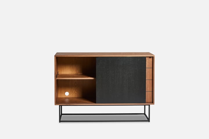 Virka side table, high 120 cm, Black-walnut Woud